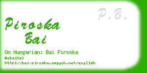 piroska bai business card